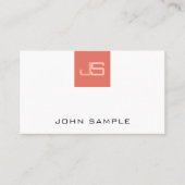 トレンディーモダンモノグラムエレガントテンプレート 名刺 (正面)