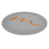 トレンディーモダンモノグラムプロフェッショナル灰色 カッティングボード (角)