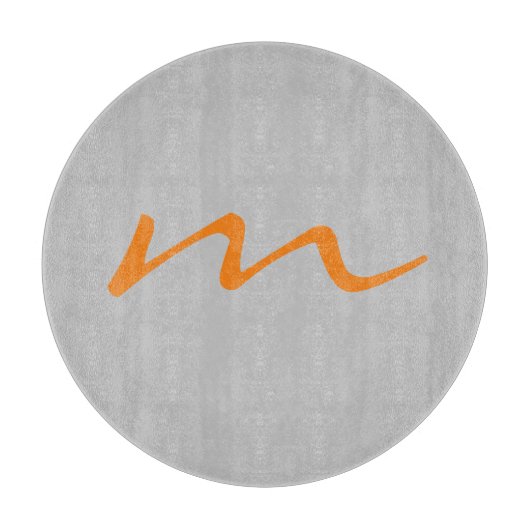 トレンディーモダンモノグラムプロフェッショナル灰色 カッティングボード (正面)