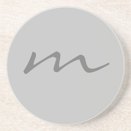 トレンディーモダンモノグラムプロフェッショナル灰色 コースター (正面)