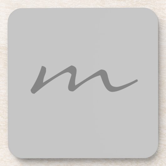トレンディーモダンモノグラムプロフェッショナル灰色 コースター (正面)