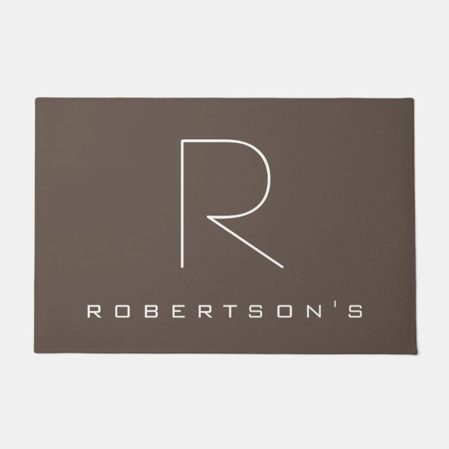 トレンディーモダンモノグラムミニマリスト ドアマット (正面)