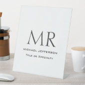 トレンディーモダンモノグラム平滑ミニマル 台座サイン (インサイチュ)