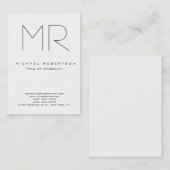 トレンディーモダンモノグラム平滑ミニマル 名刺 (正面/裏面)