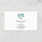 トレンディーモダンライフコーチツリーのライフハンドハート 名刺 (裏面)