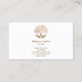 トレンディーモダンライフコーチツリーのライフ金ゴールドヨガ 名刺 (裏面)