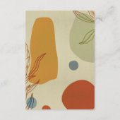 トレンディーモダンライン抽象芸術プロテアボタニカル エンクロージャーカード (裏面)