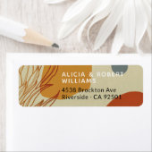 トレンディーモダンライン抽象芸術プロテアボタニカル ラベル (インサイチュ)