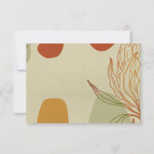 トレンディーモダンライン抽象芸術プロテアボタニカル 出欠カード (裏面)