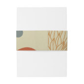 トレンディーモダンライン抽象芸術プロテアボタニカル 招待状ベリーバンド (裏面例)