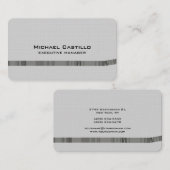 トレンディーモダンラエレガントイトグレーミニマリスト 名刺 (正面/裏面)