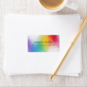 トレンディーモダンレインボーカラー抽象芸術テンプレート ラベル (インサイチュ)