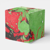 トレンディーモダンレッドエレガントグリーン抽象芸術テンプレート フェイバーボックス (裏面サイド)