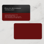 トレンディーモダンレッドグレーストライプコンサルタント 名刺 (正面/裏面)