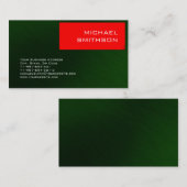 トレンディーモダンレッドストライプビジネスカード 名刺 (正面/裏面)