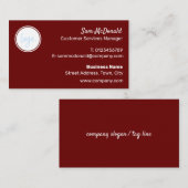 トレンディーモダンレッドビジネスロゴ会社ブランド 名刺 (正面/裏面)