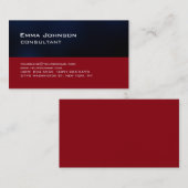 トレンディーモダンレッドブルーストライプコンサルタント 名刺 (正面/裏面)