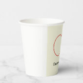 トレンディーモダンレッドモノグラムベージュ 紙コップ (右)