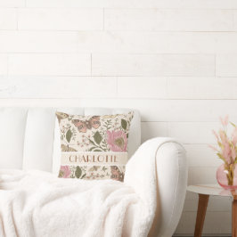 トレンディーモダンワイルドフラワー植物性フローラモノグラム クッション