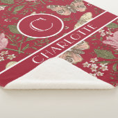 トレンディーモダンワイルドフラワー植物性フローラモノグラム シェルパブランケット (3/4)