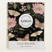 トレンディーモダンワイルドフラワー植物性フローラモノグラム プランナー手帳 (正面)