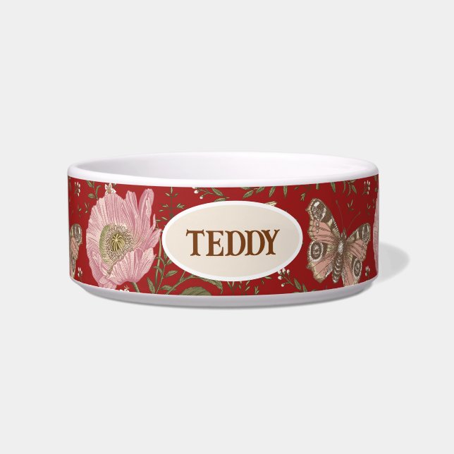 トレンディーモダンワイルドフラワー植物性フローラモノグラム ボウル (正面)