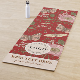 トレンディーモダンワイルドフラワー植物性フローラモノグラム ヨガマット