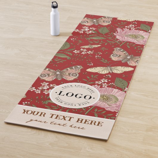 トレンディーモダンワイルドフラワー植物性フローラモノグラム ヨガマット (インサイチュ)