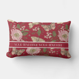 トレンディーモダンワイルドフラワー植物性フローラモノグラム ランバークッション