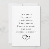 トレンディーモダン写真クリスチャン結婚ズ セーブザデート (裏面)