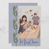 トレンディーモダン写真クリスマス シーズンカード (正面/裏面)