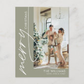 トレンディーモダン写真クリスマス シーズンポストカード (正面)