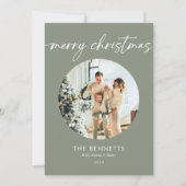 トレンディーモダン写真メリークリスマス シーズンカード (正面)