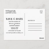 トレンディーモダン写真ユーカリプトゥスグリーン日付を保存 ポストカード (裏面)