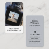 トレンディーモダン写真家の垂直 名刺 (正面/裏面)