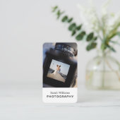 トレンディーモダン写真家の垂直 名刺 (スタンド正面)