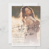 トレンディーモダン写真30歳の誕生日 招待状 (正面)