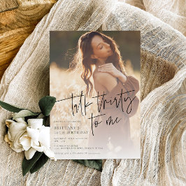 トレンディーモダン写真30歳の誕生日 招待状