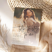 トレンディーモダン写真30歳の誕生日 招待状