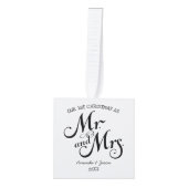 トレンディーモダン初めてのクリスマスの新しい写真キューブ キューブオーナメント (正面)