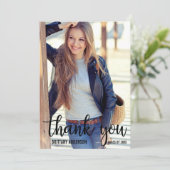 トレンディーモダン卒業ありがとうフォトカード 案内状 (スタンド正面)