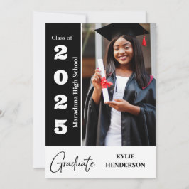 トレンディーモダン卒業写真 案内状