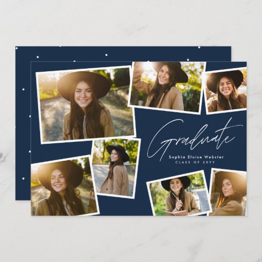 トレンディーモダン卒業生7光海軍卒業生 案内状 (正面/裏面)