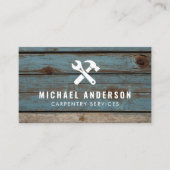 トレンディーモダン大工サービスと手作り木材 名刺 (正面)