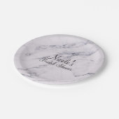 トレンディーモダン大理石エレガントな結婚式パーティー ペーパープレート (アングル)
