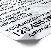 トレンディーモダン大理石メイクアップアーティスト広告ズ ポスター (角)