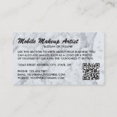 トレンディーモダン大理石メイクアップアーティスト 名刺 (裏面)