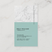 トレンディーモダン大理石メイクアップアーティスト 名刺 (裏面)
