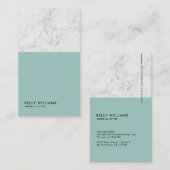 トレンディーモダン大理石メイクアップアーティスト 名刺 (正面/裏面)