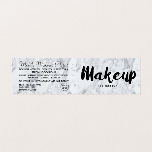 トレンディーモダン大理石メーキャップロイヤリティカード 名刺 (外部フラット)